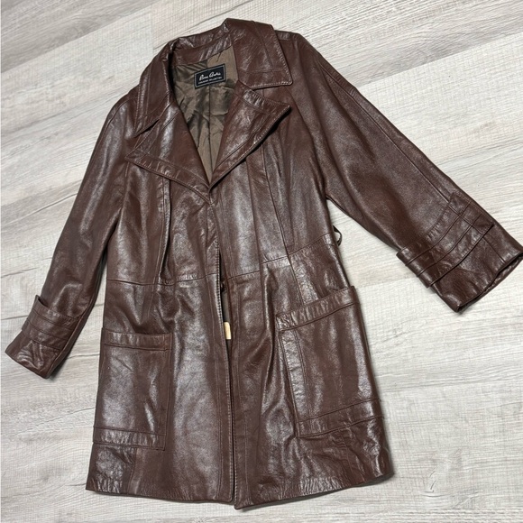 Vintage 90s | Pierre André | Leather Trench - Picture 3 of 11